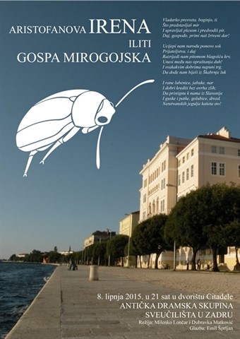 Kazališna predstava ''Aristofanova IRENA iliti Gospa Mirogojska''